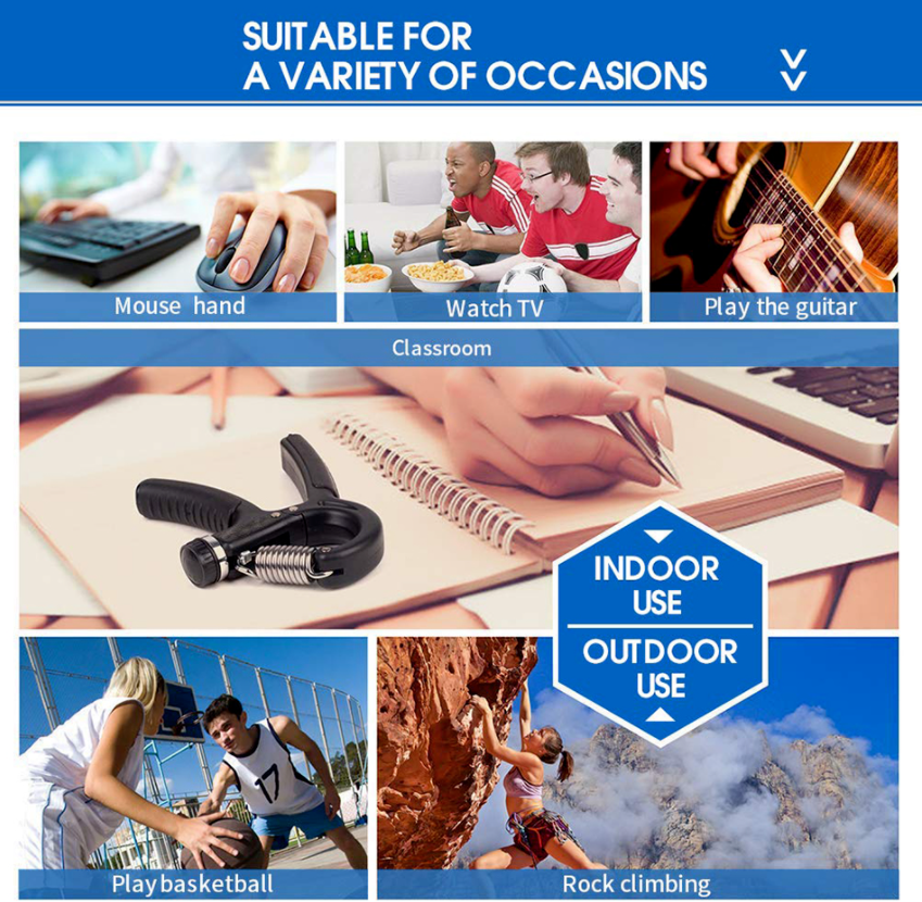 Adjustable Hand Grip Strengthener - Forearm & Grip Trainer