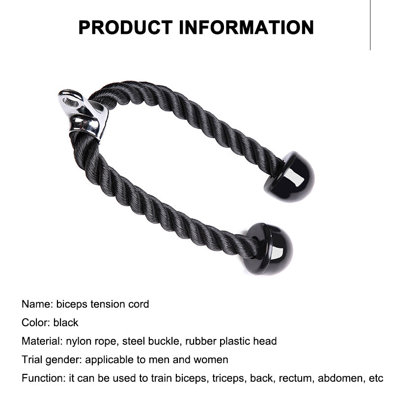 Dual-Handle Tricep Rope Cable Attachment