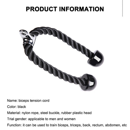 Dual-Handle Tricep Rope Cable Attachment