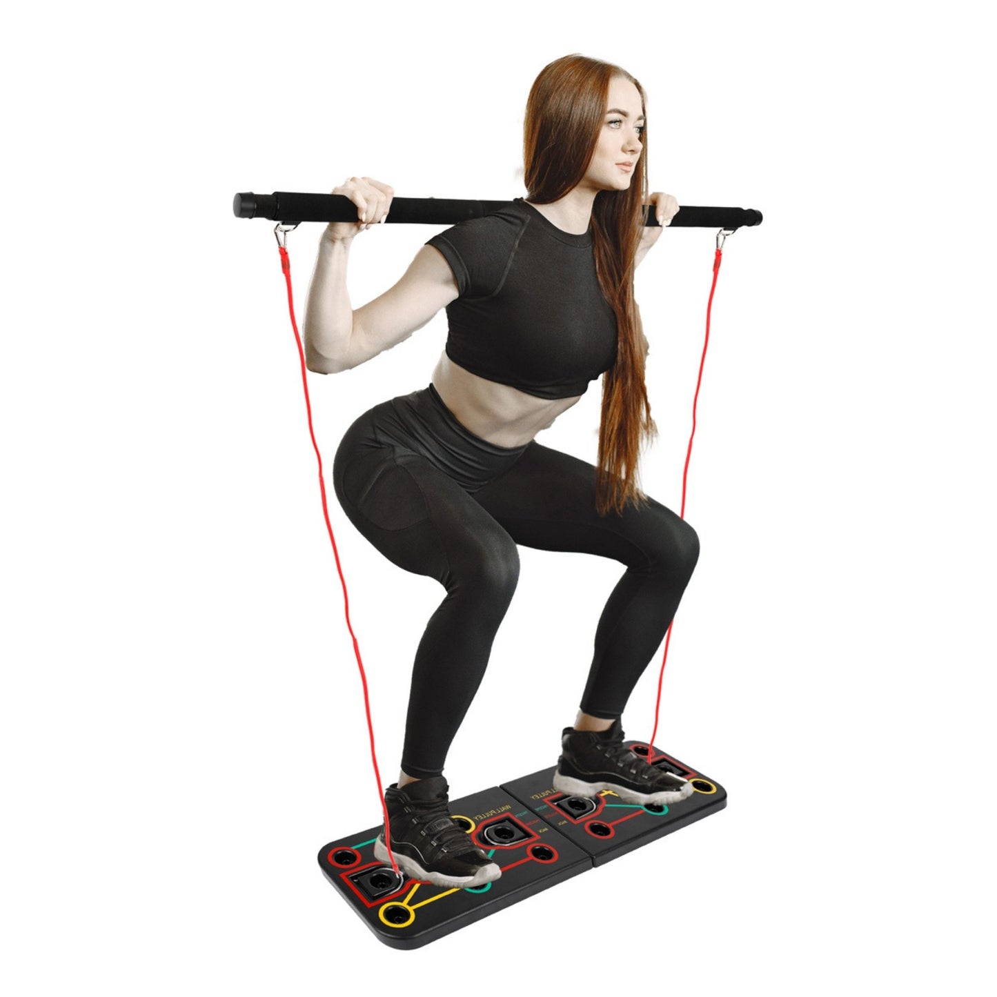 9-in-1 Push-Up Board Training System with Resistance Bands